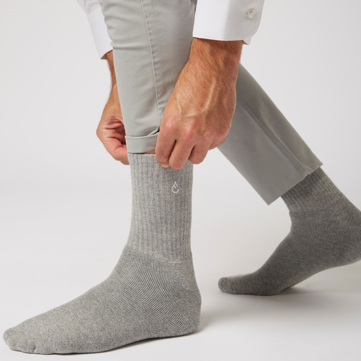 2er-Pack geruchsfreie Heatcore-Socken in grau