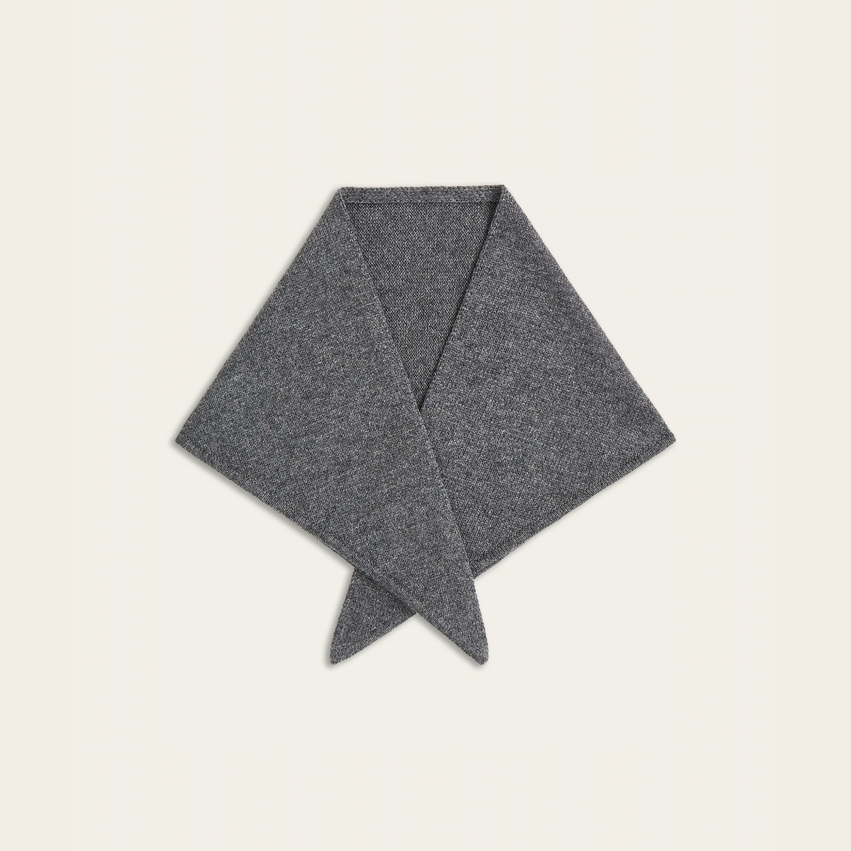 Heavy Seawool Triangle Scarf Dark Grey