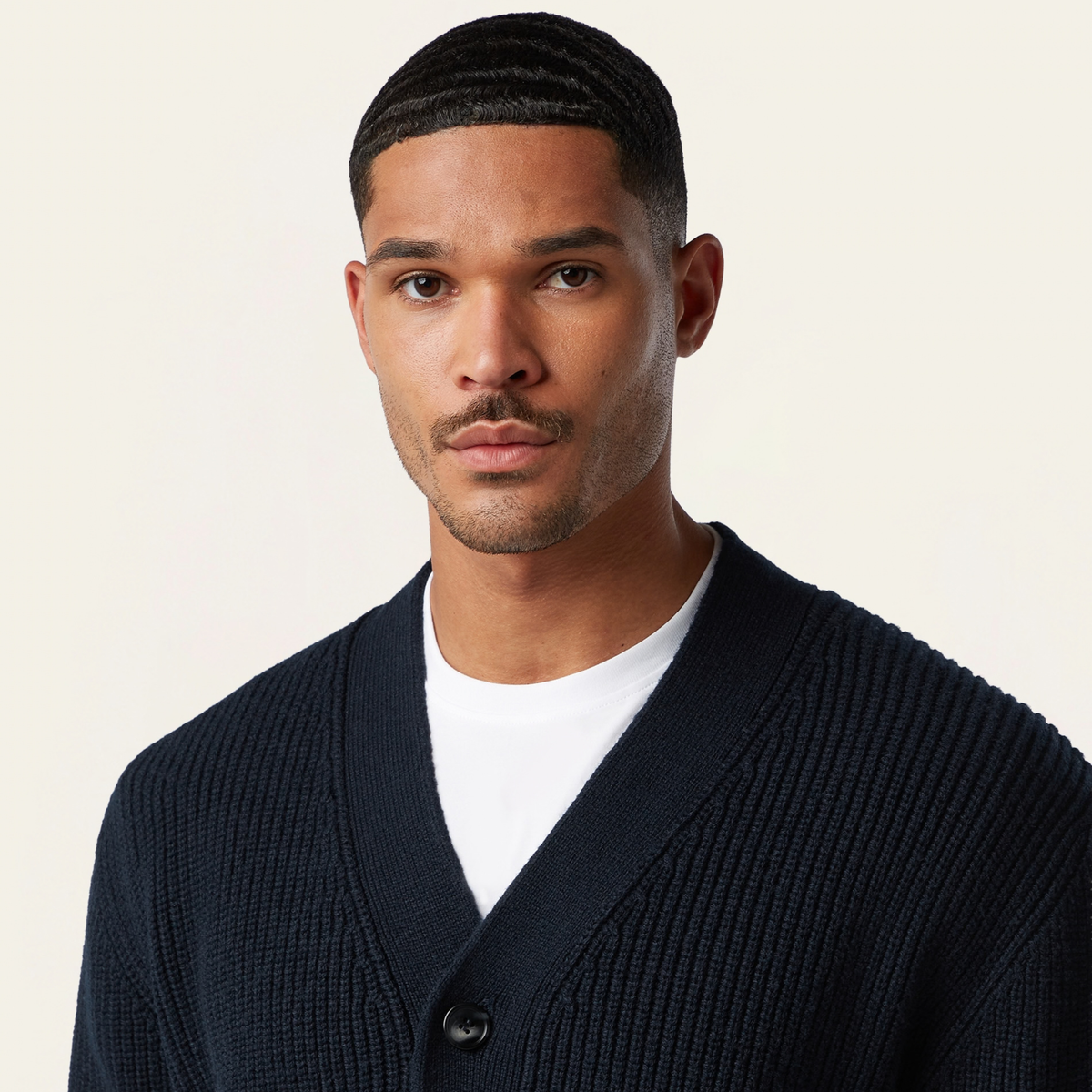 Heavy Seawool Cardigan Navy