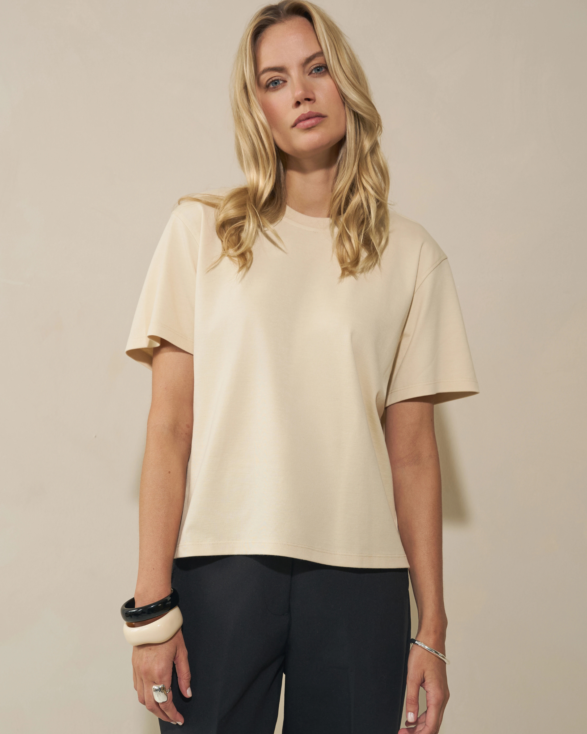 Boxy T-shirt - Beige