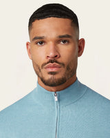 Seawool Half Zip Light Blue