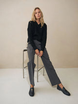 Heavy Seawool V-neck - Black