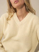 Heavy Seawool V-neck - Off White