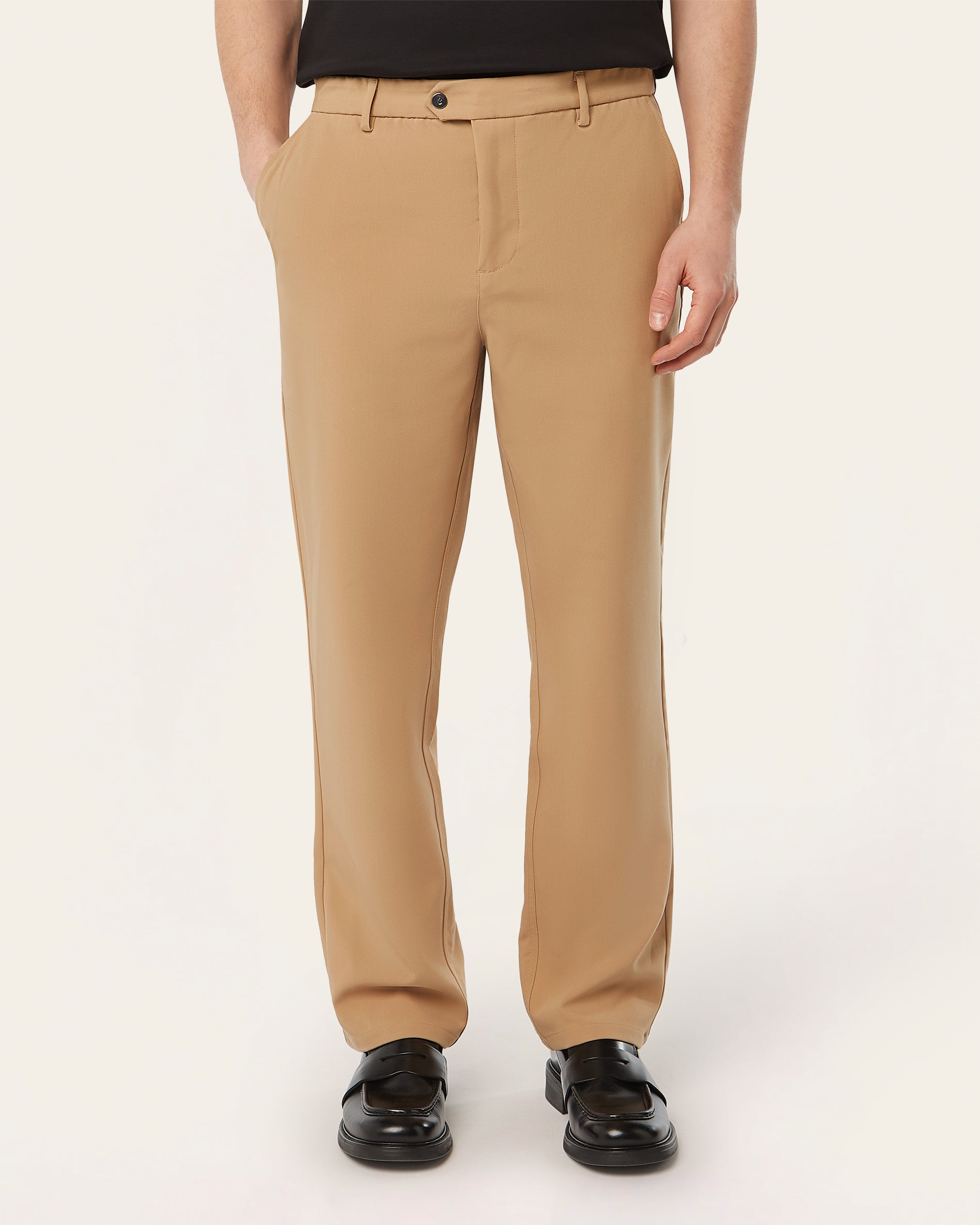 Straight pants Light Camel