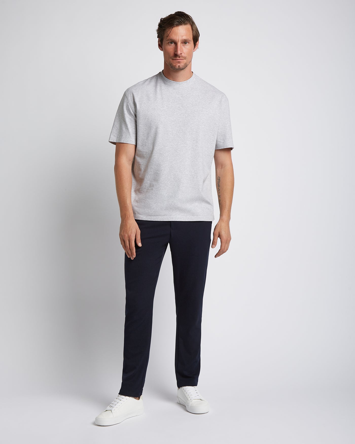 Relaxed T-shirt 3-pack bundle | White & Navy & Light grey