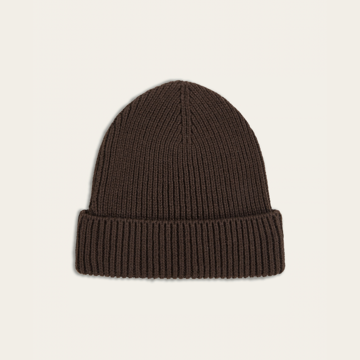 Heavy Seawool Beanie Dark Brown