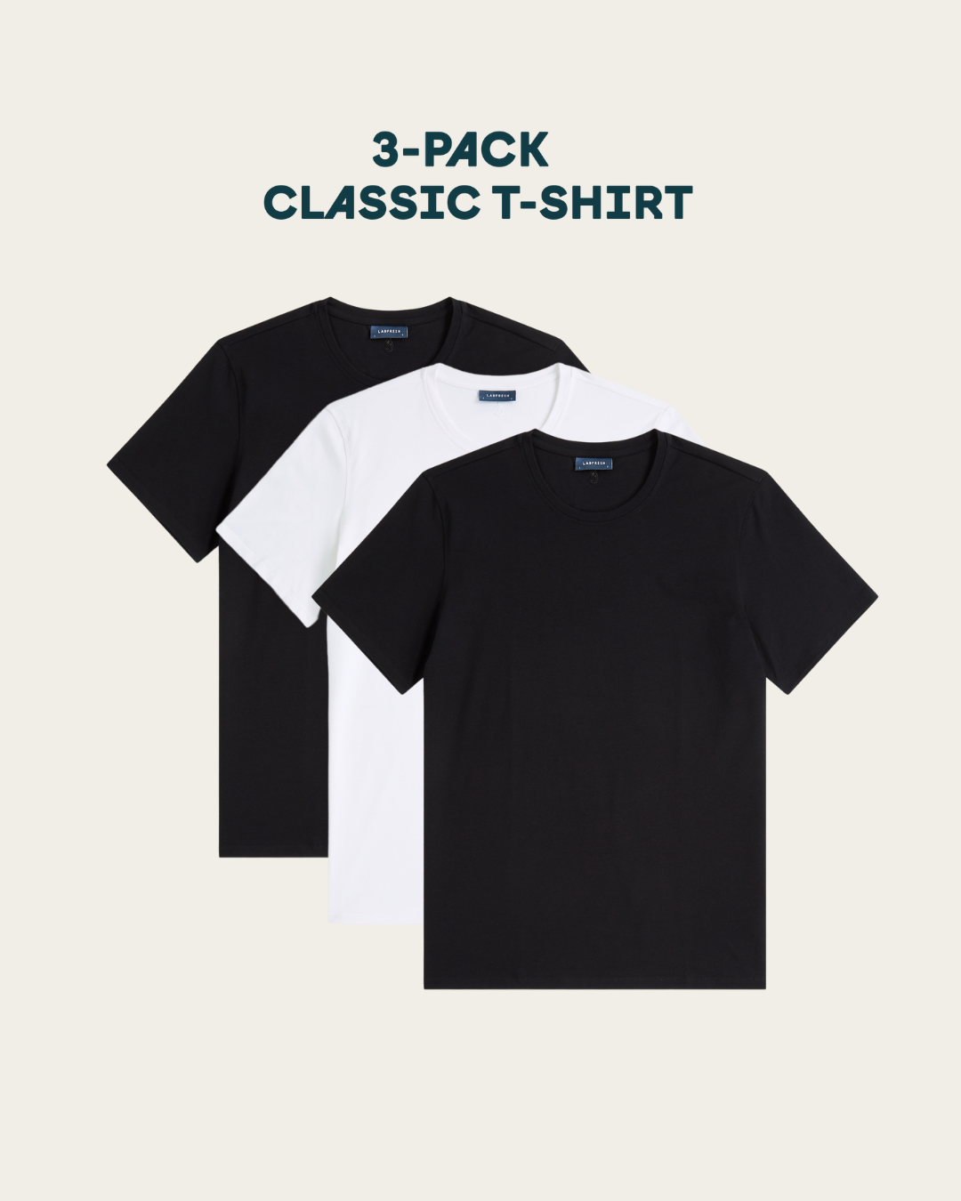 T-shirt 3-pack bundle | White & Black