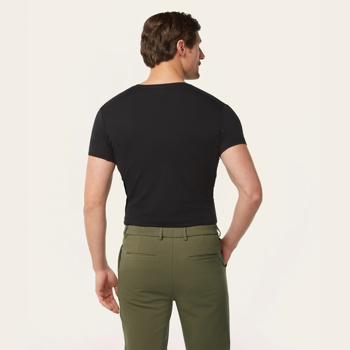 Crewneck sweat-proof undershirt black