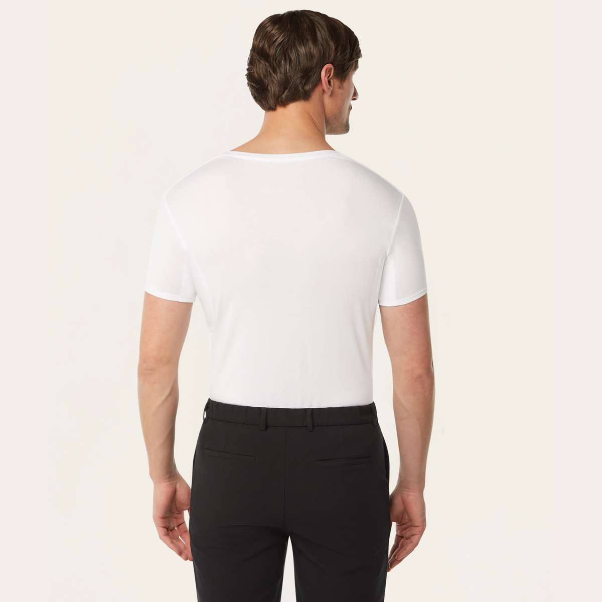 Crewneck sweat-proof undershirt white