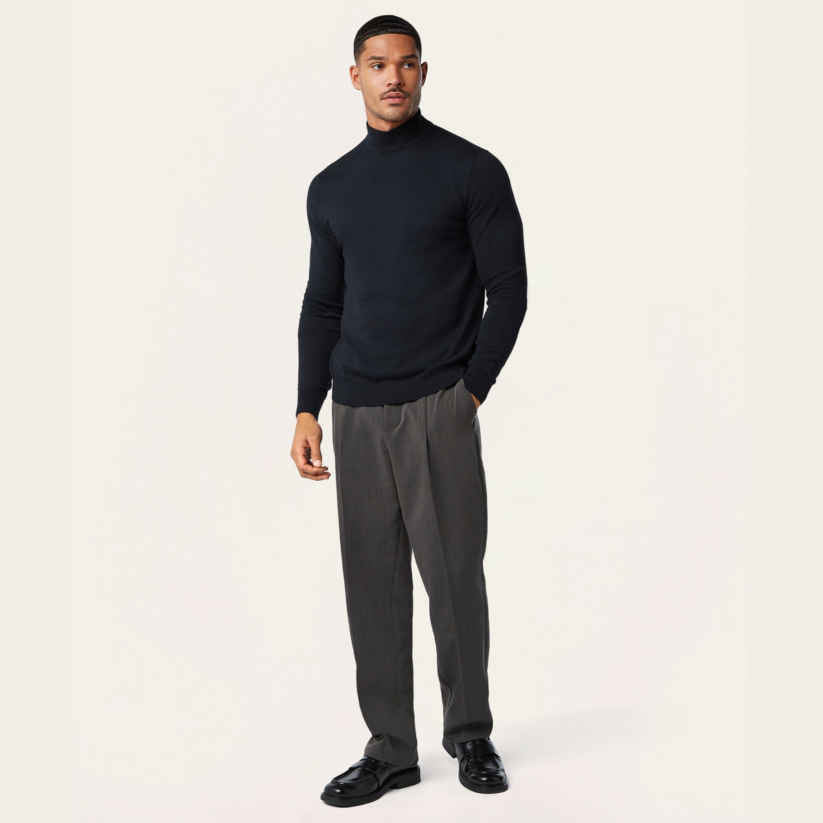 Seawool Mockneck Navy
