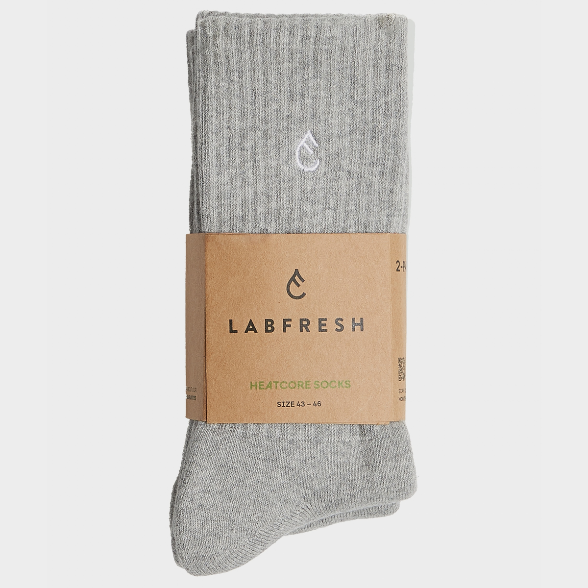 2er-Pack geruchsfreie Heatcore-Socken in grau