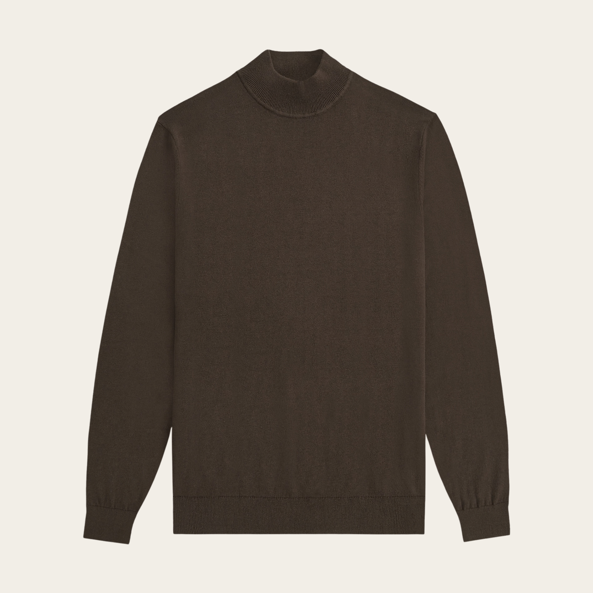 Seawool Mockneck Dark Brown