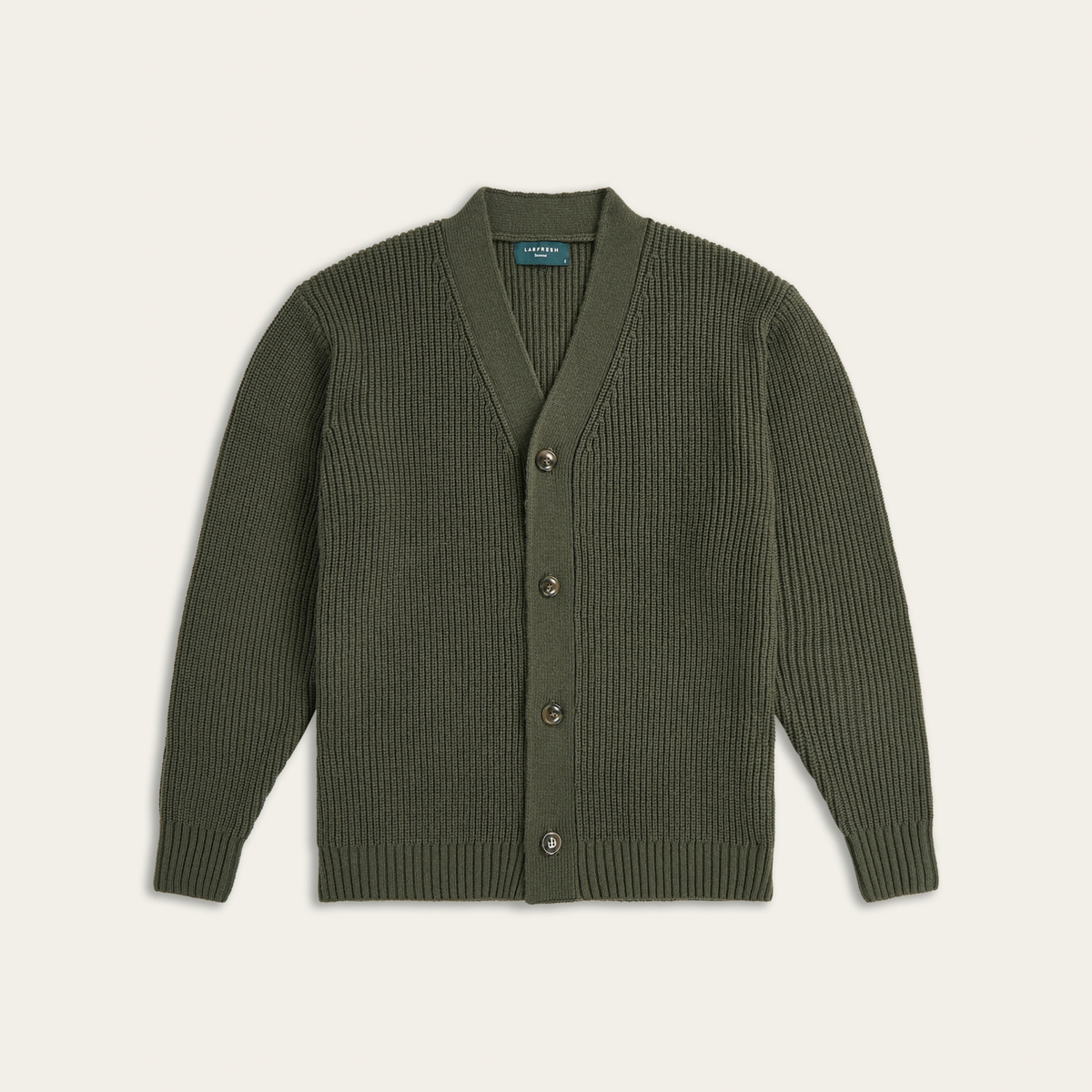 Heavy Seawool Cardigan Dark Olive