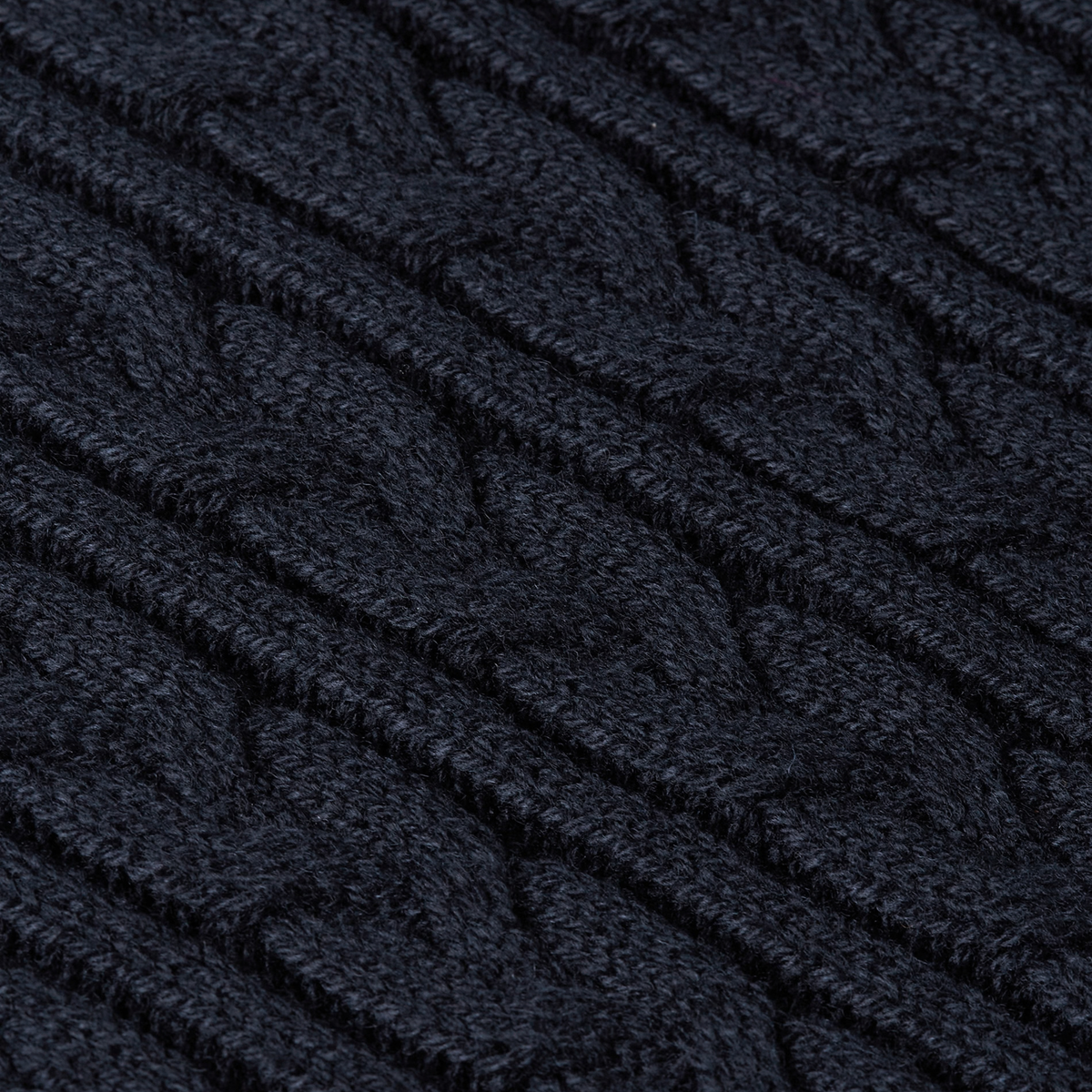 Heavy Seawool Cable Crewneck Navy