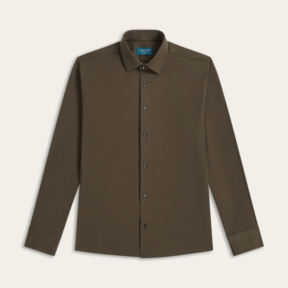 Knitted non-iron shirt Dark Brown