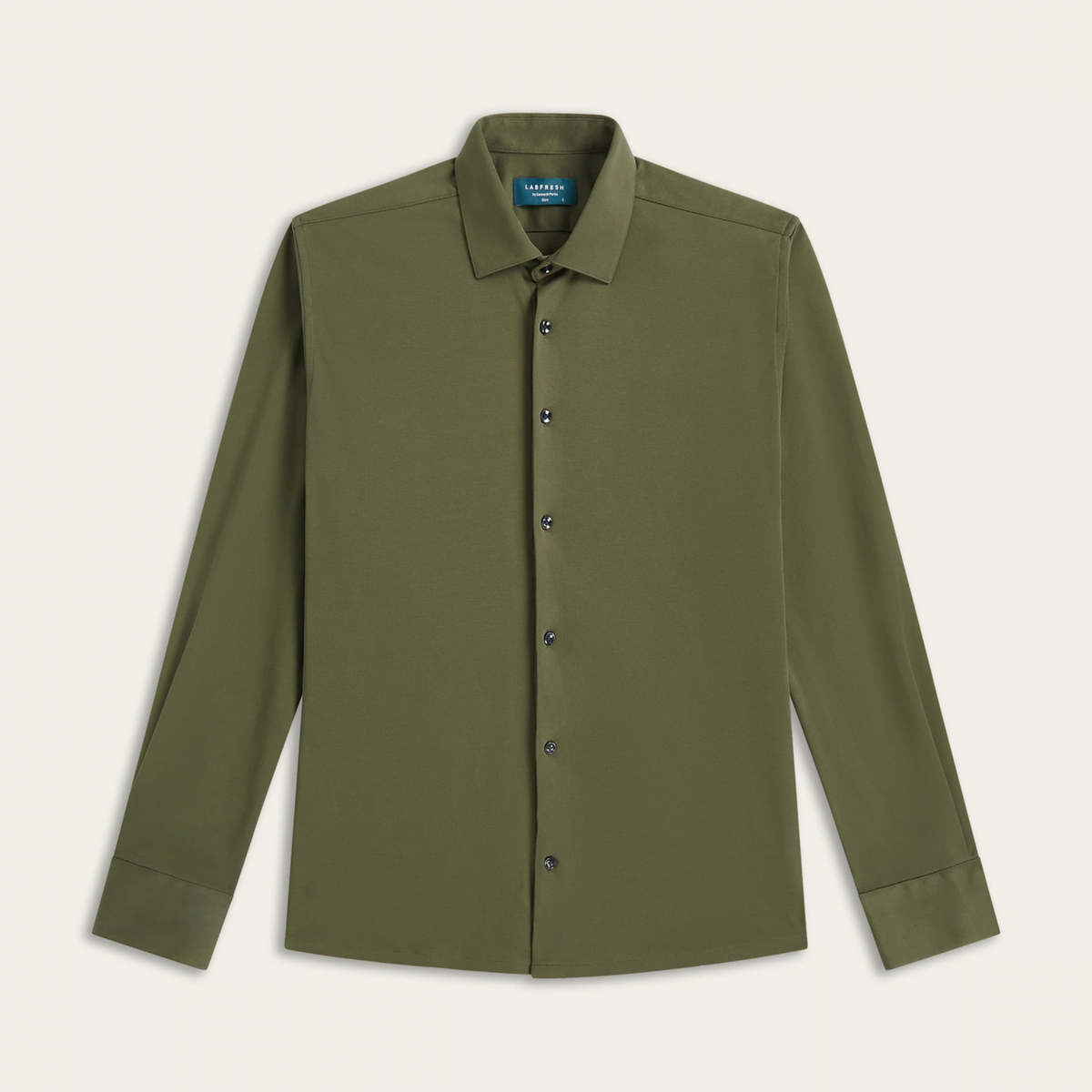 Knitted non-iron shirt Dark Olive