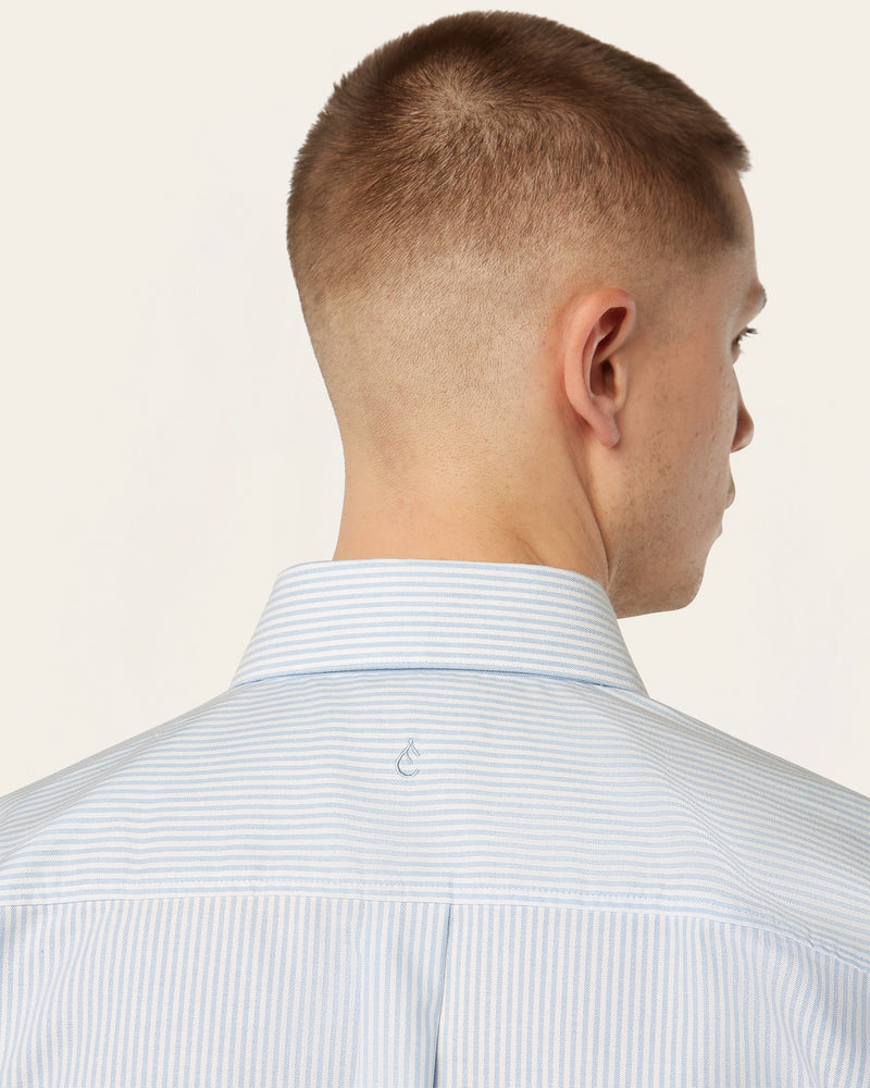 Oxford Shirt White / Blue Stripe