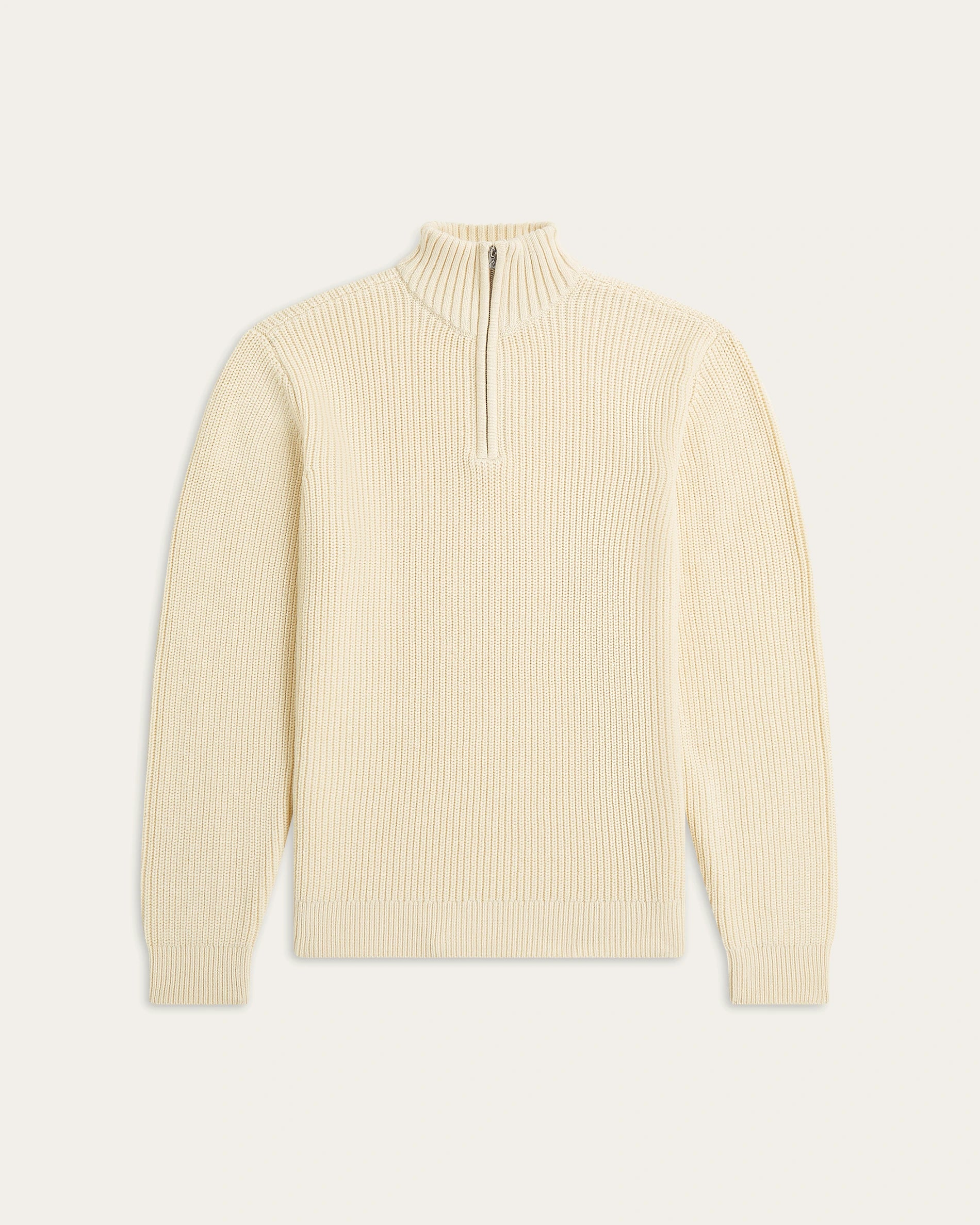 Heavy Seawool Half Zip Off-white