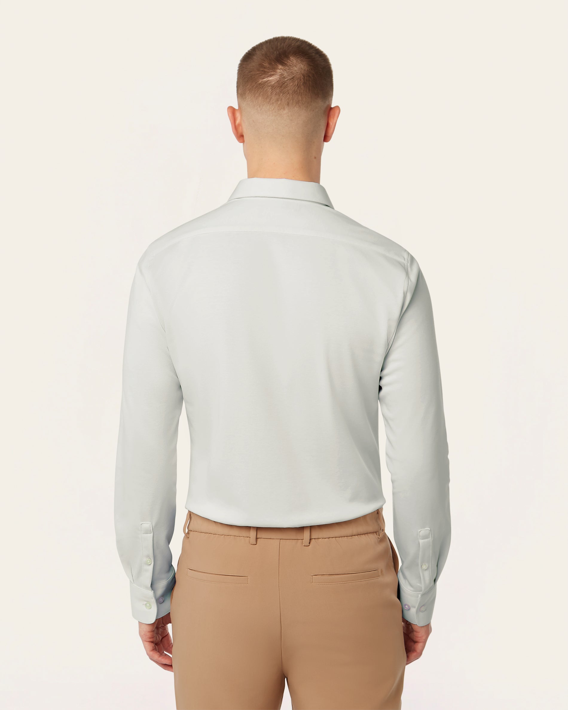 Knitted non-iron shirt Cloud Grey