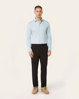 Knitted non-iron shirt Light Blue