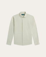 Knitted non-iron shirt Sage