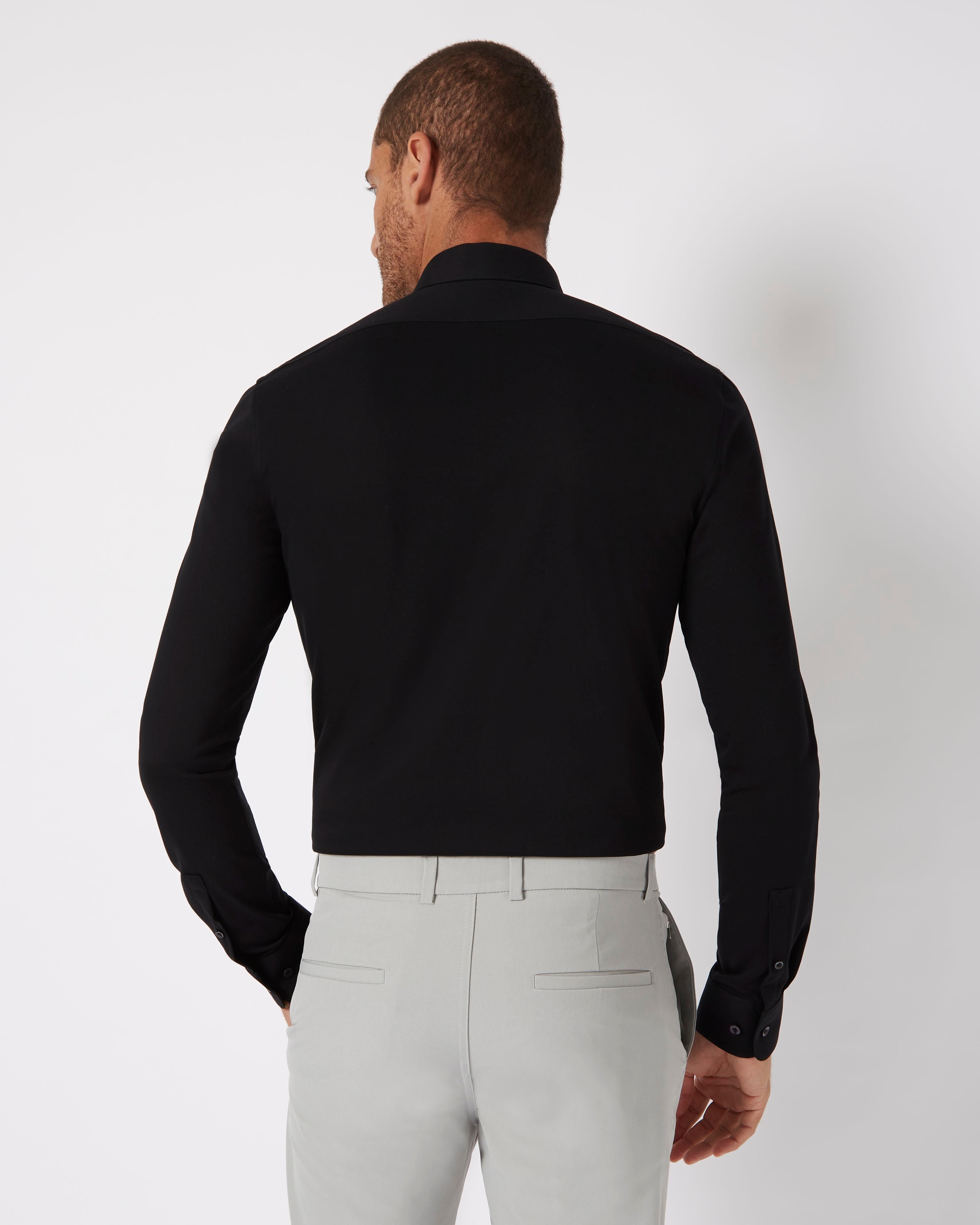 Prior Tech: Knitted shirt black