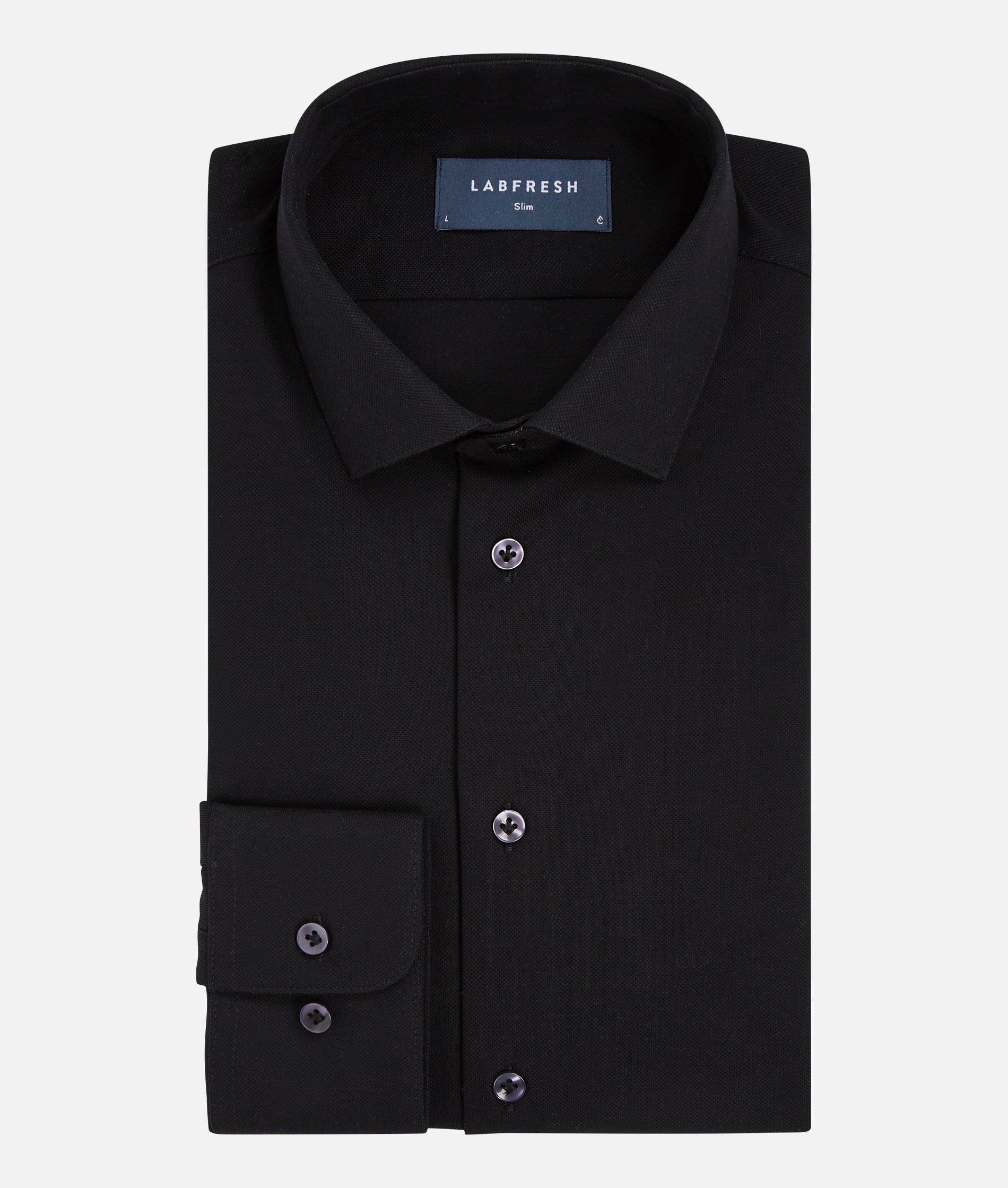 Prior Tech: Knitted shirt black