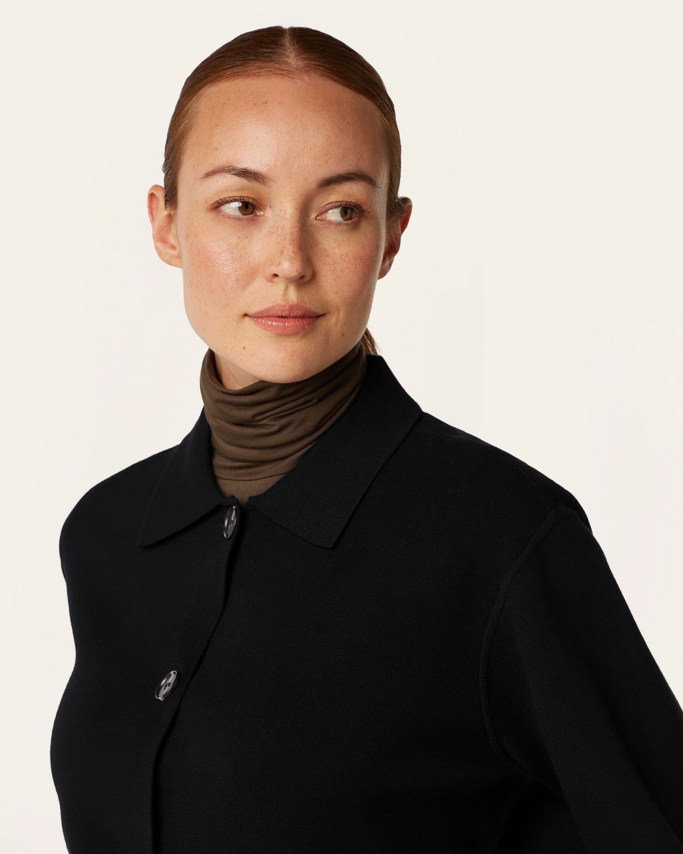 Boxy Jacquard Cardigan - Black