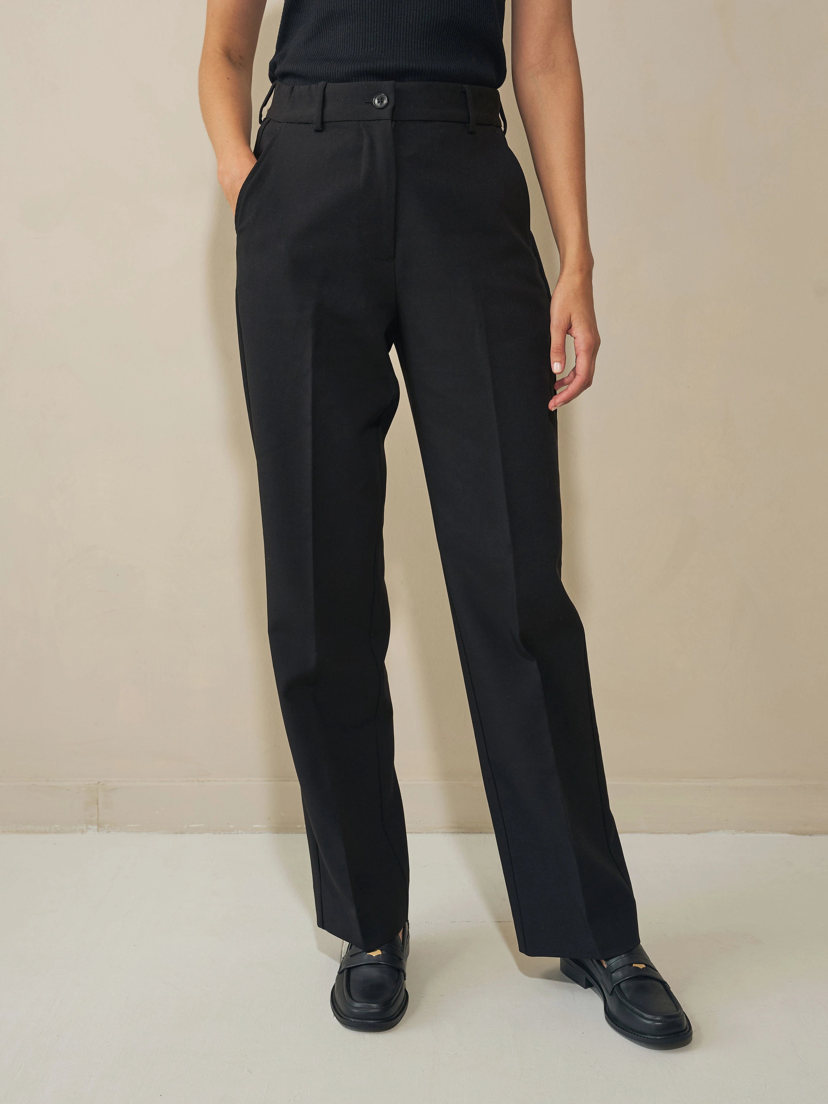 Straight pants - Black