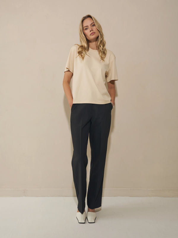 Boxy T-shirt Beige