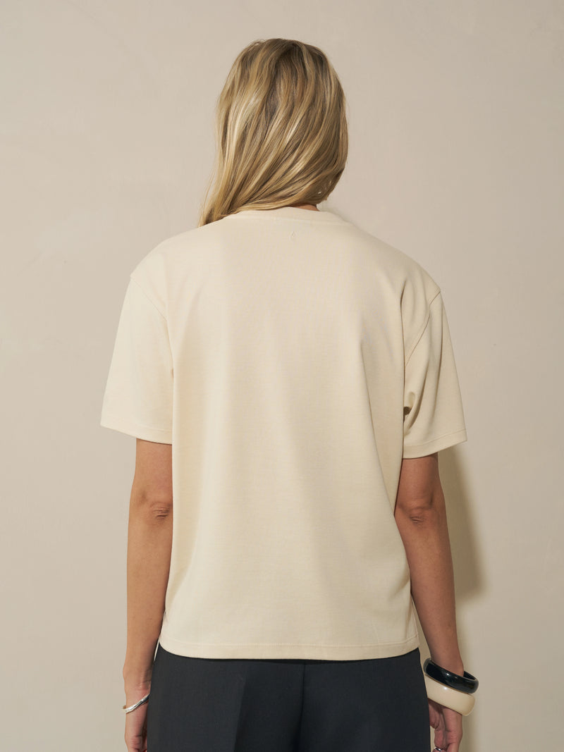 Boxy T-shirt Beige