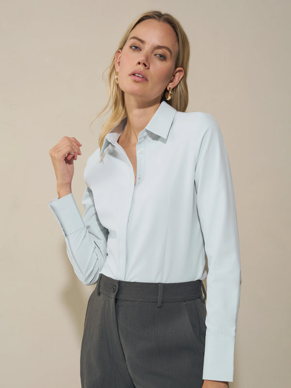 Slim fit Bluse Light Blue