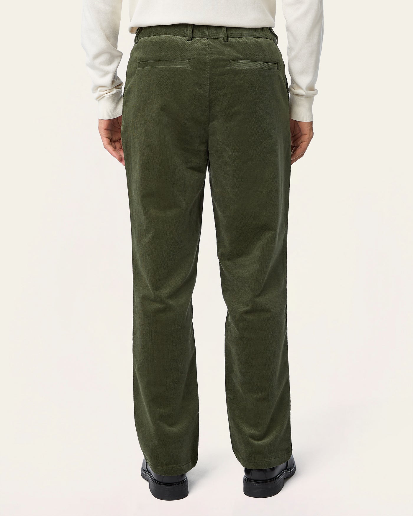 Straight Corduroy Pants Dark Olive