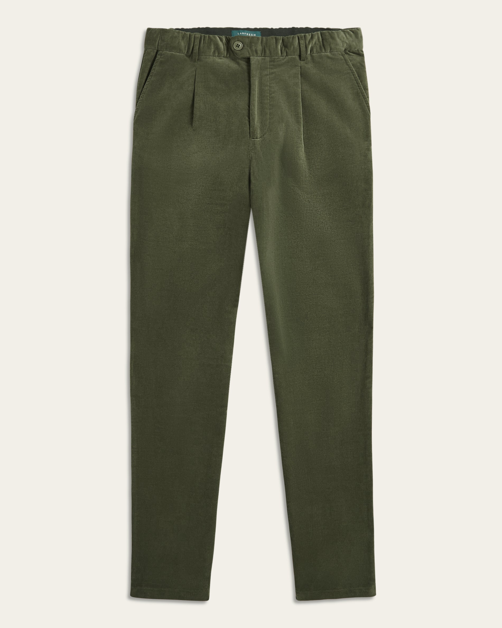 Straight Corduroy Pants Dark Olive