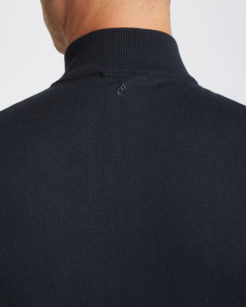 Seawool Half Zip Navy