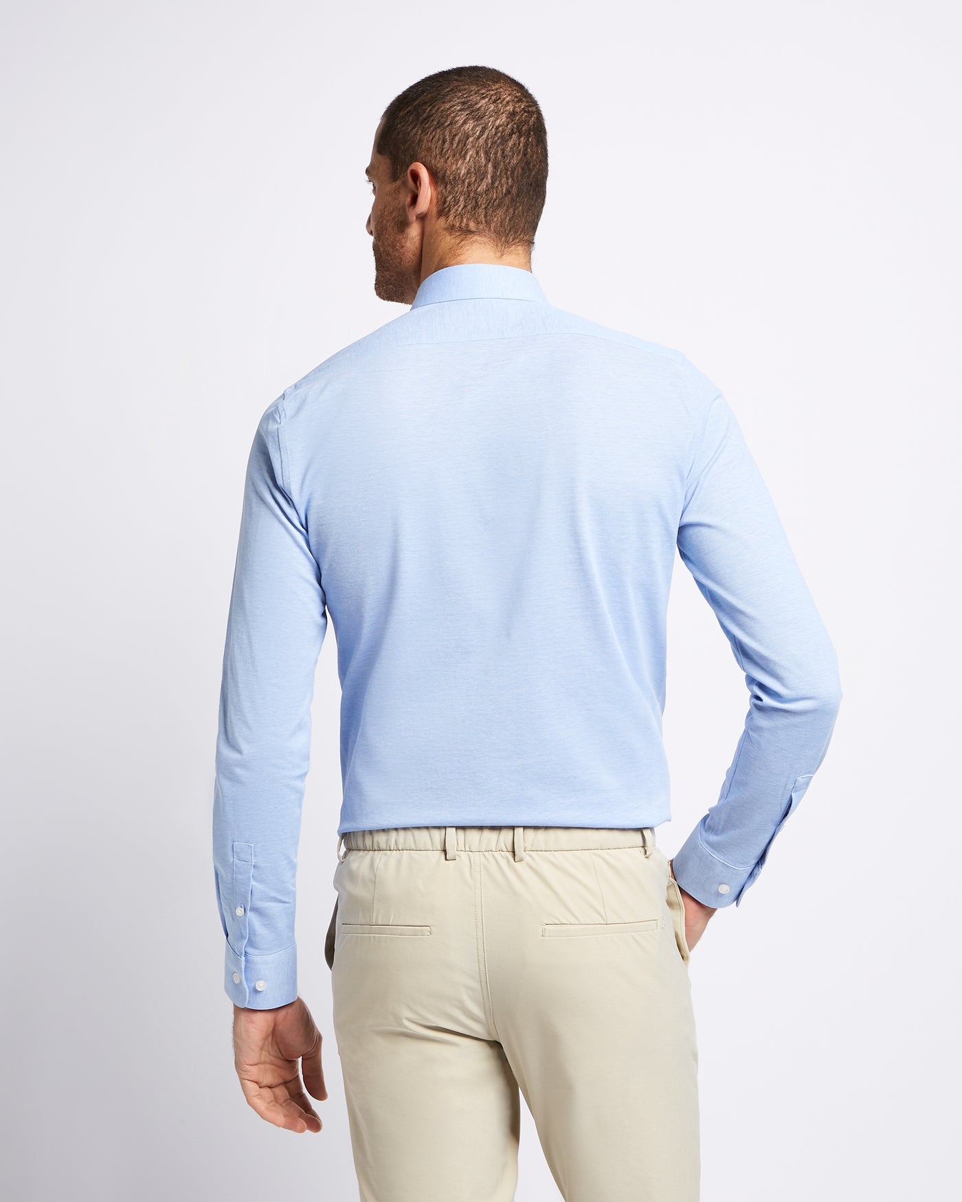 Knitted Hemd light blue