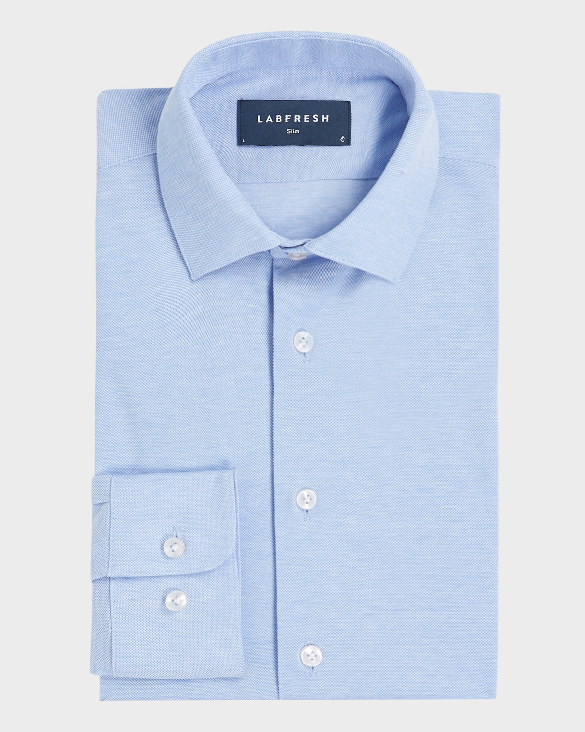 Knitted Hemd light blue