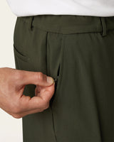 Straight pants Dark Green