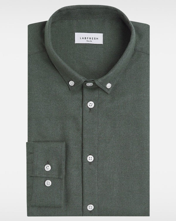 Flannel Hemd dark green